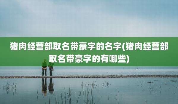 猪肉经营部取名带豪字的名字(猪肉经营部取名带豪字的有哪些)