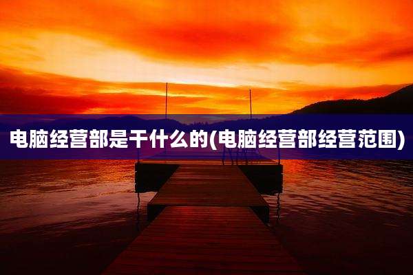 电脑经营部是干什么的(电脑经营部经营范围)