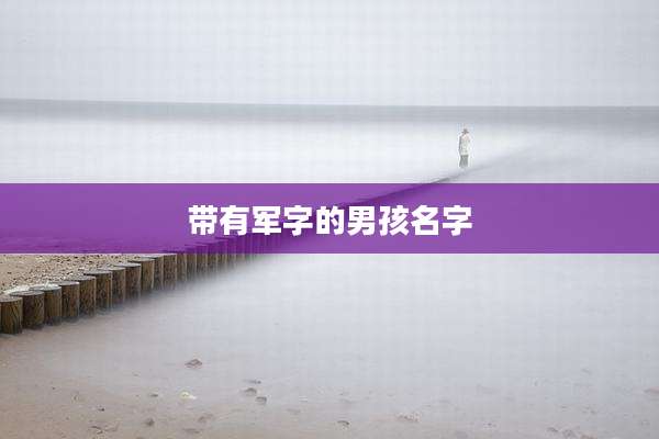 带有军字的男孩名字