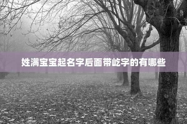 姓满宝宝起名字后面带屹字的有哪些