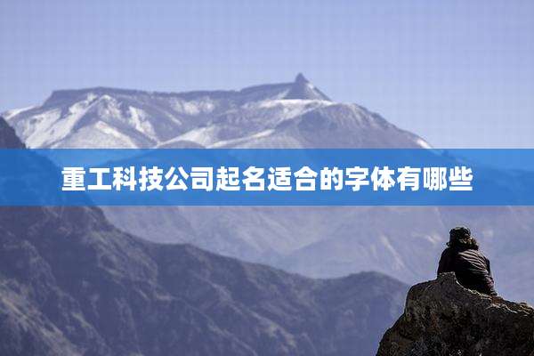 重工科技公司起名适合的字体有哪些
