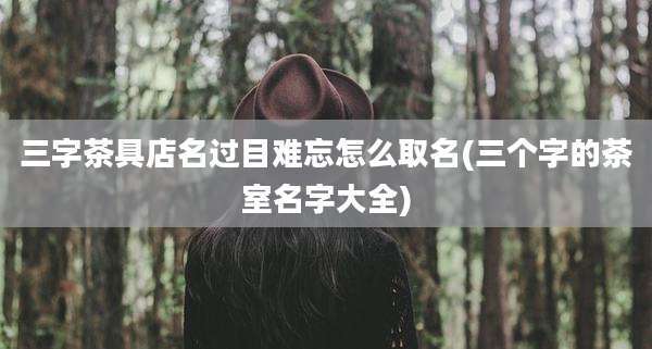 三字茶具店名过目难忘怎么取名(三个字的茶室名字大全)