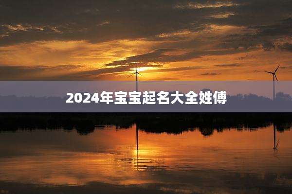 2024年宝宝起名大全姓傅