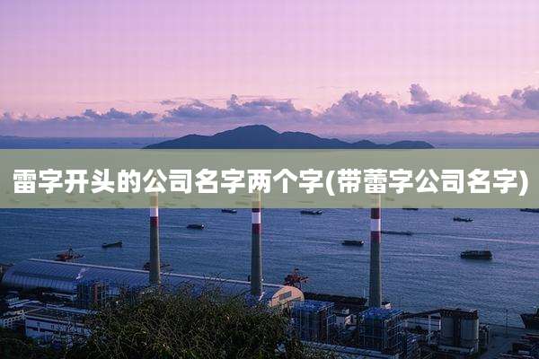 雷字开头的公司名字两个字(带蕾字公司名字)