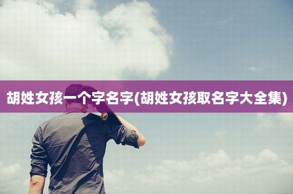 胡姓女孩一个字名字(胡姓女孩取名字大全集)