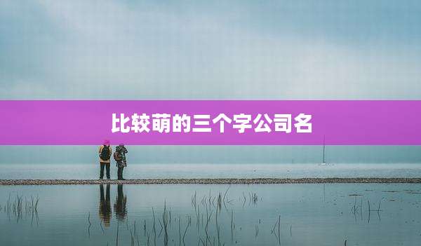 比较萌的三个字公司名