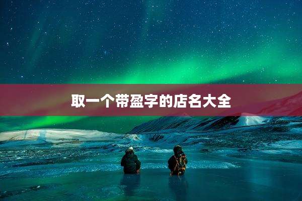 取一个带盈字的店名大全