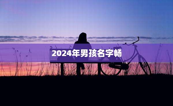 2024年男孩名字畅