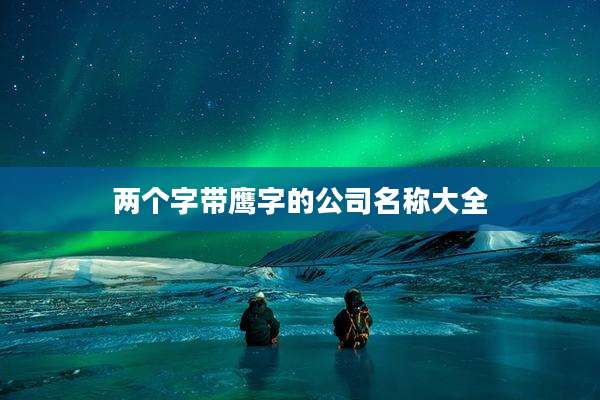 两个字带鹰字的公司名称大全