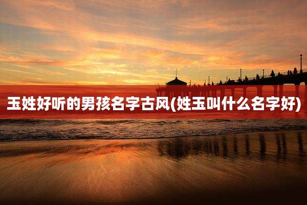 玉姓好听的男孩名字古风(姓玉叫什么名字好)
