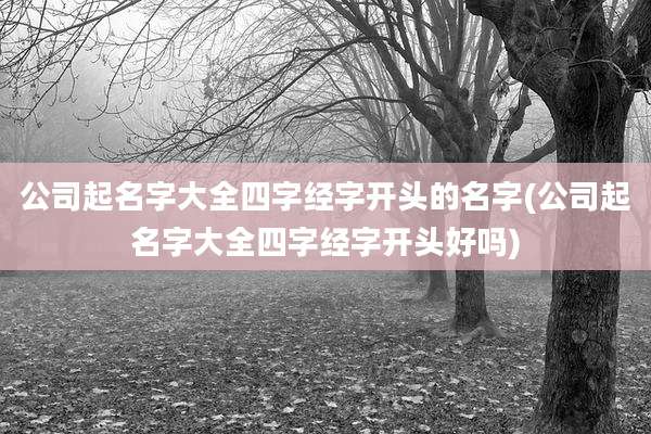 公司起名字大全四字经字开头的名字(公司起名字大全四字经字开头好吗)