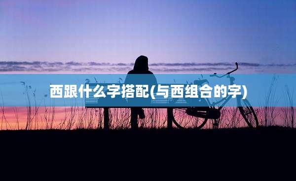 西跟什么字搭配(与西组合的字)