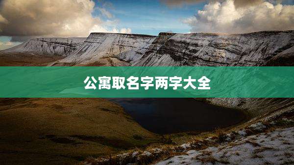 公寓取名字两字大全