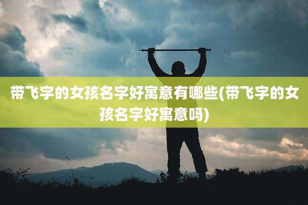 带飞字的女孩名字好寓意有哪些(带飞字的女孩名字好寓意吗)