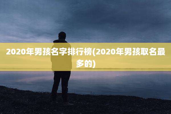 2020年男孩名字排行榜(2020年男孩取名最多的)