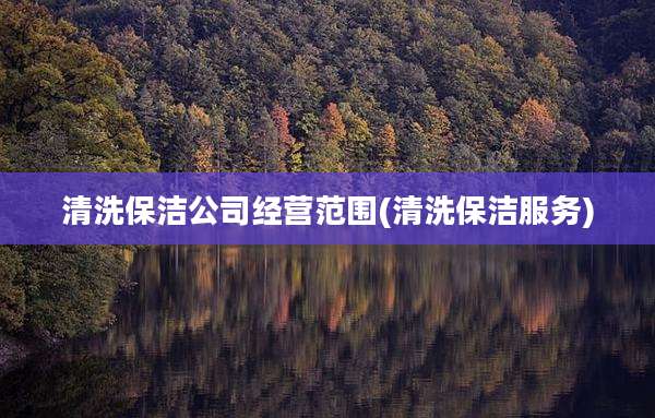清洗保洁公司经营范围(清洗保洁服务)