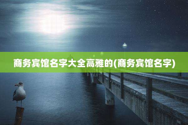 商务宾馆名字大全高雅的(商务宾馆名字)
