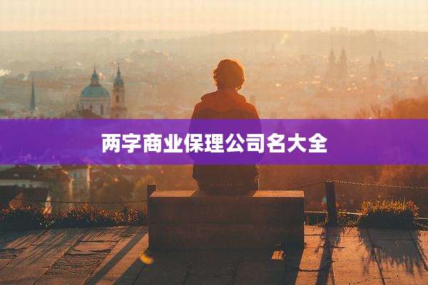 两字商业保理公司名大全