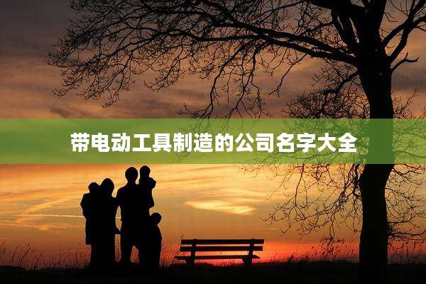 带电动工具制造的公司名字大全
