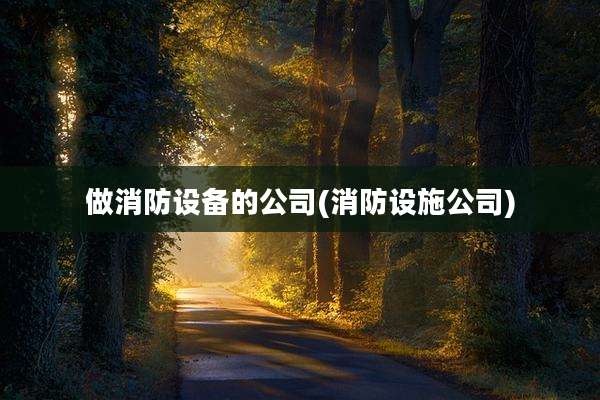 做消防设备的公司(消防设施公司)