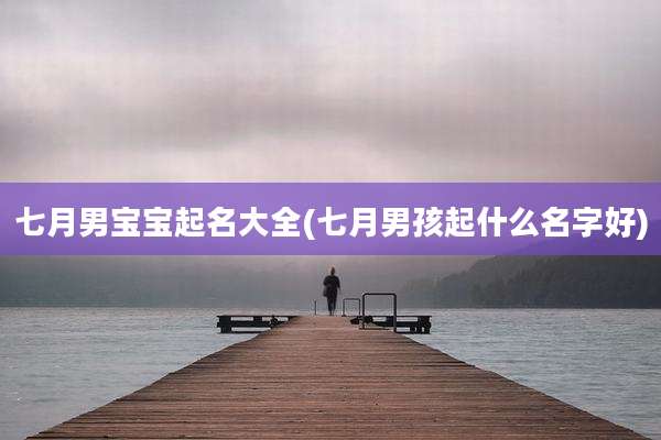 七月男宝宝起名大全(七月男孩起什么名字好)