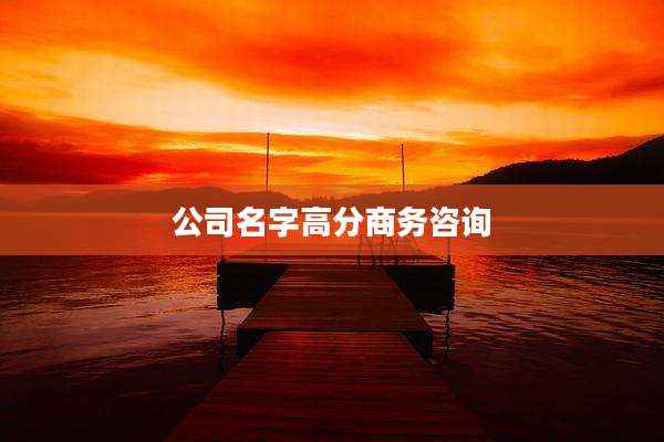 公司名字高分商务咨询