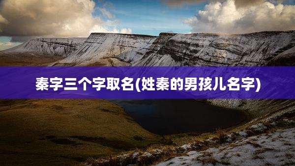 秦字三个字取名(姓秦的男孩儿名字)