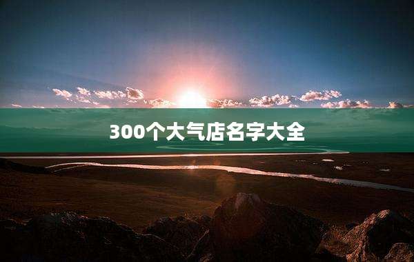 300个大气店名字大全