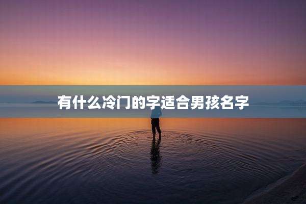 有什么冷门的字适合男孩名字