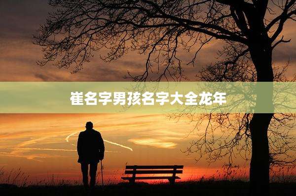 崔名字男孩名字大全龙年