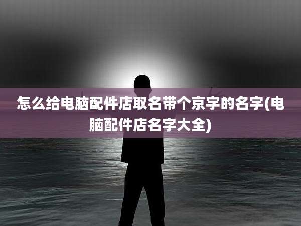 怎么给电脑配件店取名带个京字的名字(电脑配件店名字大全)