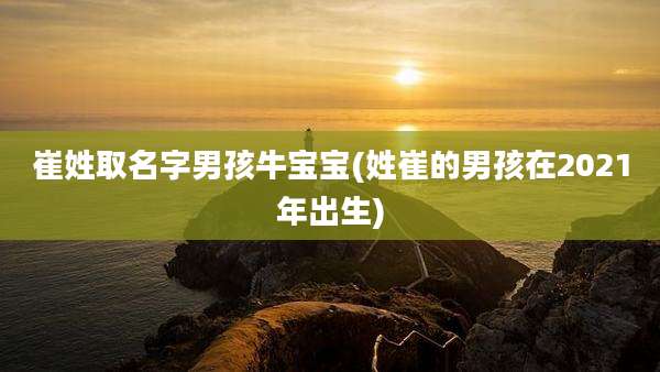 崔姓取名字男孩牛宝宝(姓崔的男孩在2021年出生)