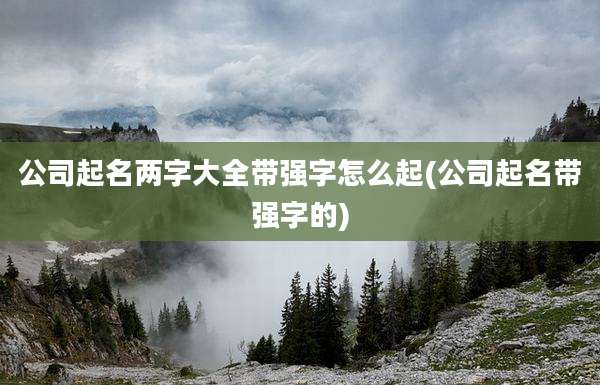 公司起名两字大全带强字怎么起(公司起名带强字的)