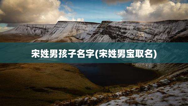 宋姓男孩子名字(宋姓男宝取名)