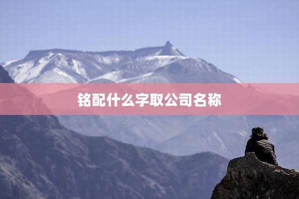 铭配什么字取公司名称