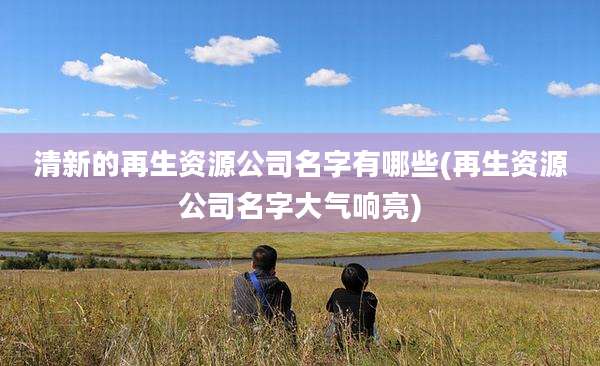 清新的再生资源公司名字有哪些(再生资源公司名字大气响亮)