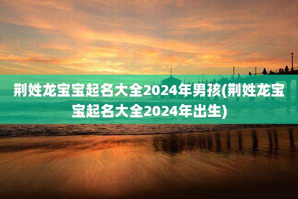 荆姓龙宝宝起名大全2024年男孩(荆姓龙宝宝起名大全2024年出生)