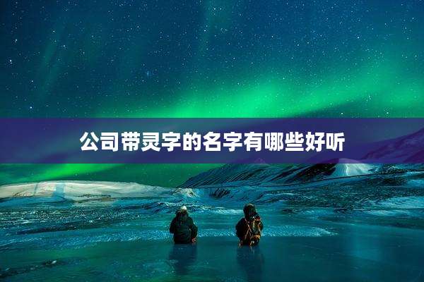 公司带灵字的名字有哪些好听