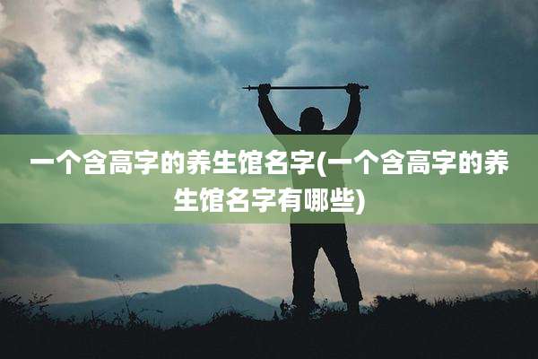 一个含高字的养生馆名字(一个含高字的养生馆名字有哪些)