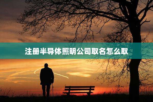注册半导体照明公司取名怎么取