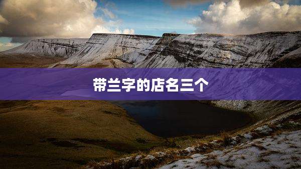 带兰字的店名三个