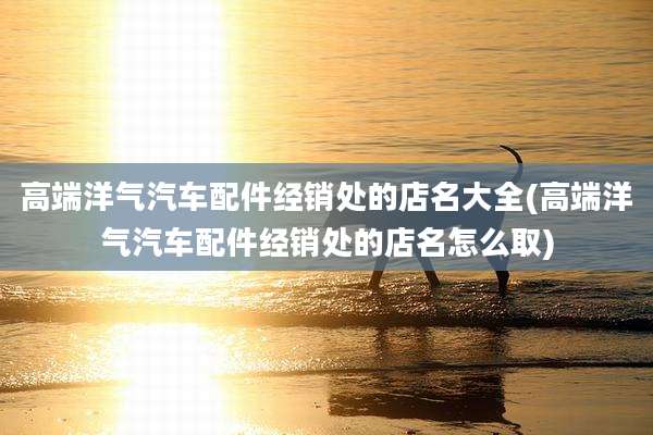 高端洋气汽车配件经销处的店名大全(高端洋气汽车配件经销处的店名怎么取)