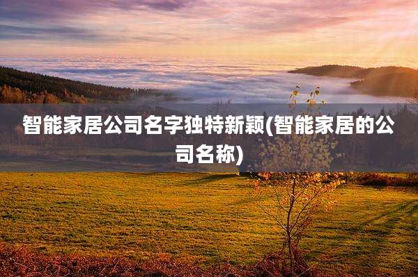 智能家居公司名字独特新颖(智能家居的公司名称)