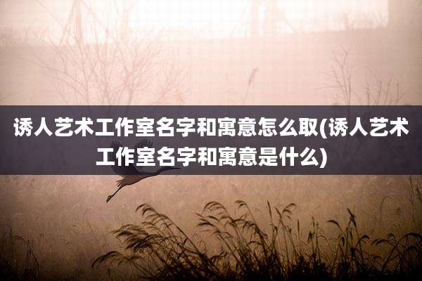 诱人艺术工作室名字和寓意怎么取(诱人艺术工作室名字和寓意是什么)