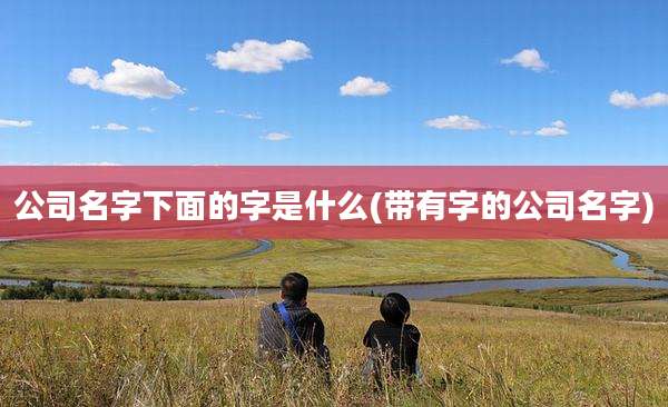 公司名字下面的字是什么(带有字的公司名字)