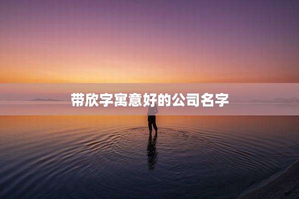 带欣字寓意好的公司名字