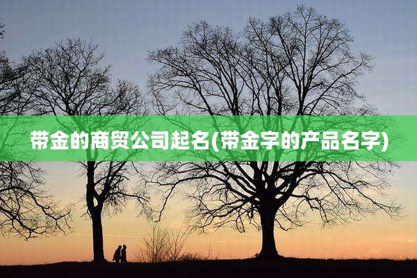 带金的商贸公司起名(带金字的产品名字)