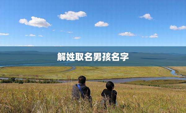 解姓取名男孩名字
