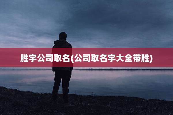 胜字公司取名(公司取名字大全带胜)