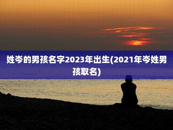 姓岑的男孩名字2023年出生(2021年岑姓男孩取名)
